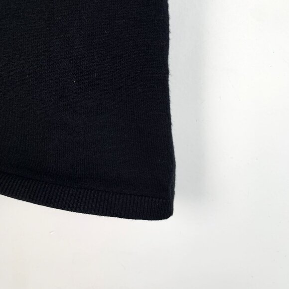 Alexander Wang Black Mock Neck Short Sleeve Ribbed Knit Top - Picture 5 of 8